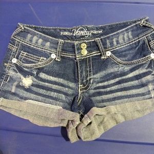 Vanity distressed jean shorts